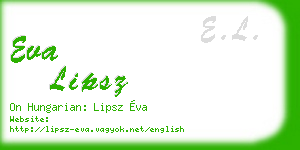 eva lipsz business card